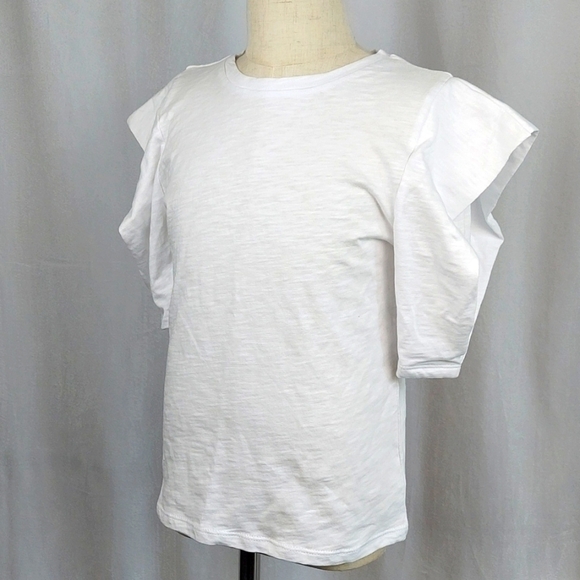 Habitual Kid Envelope Puff Sleeve Top T-shirt - white - girl 7/8 - Picture 4 of 7